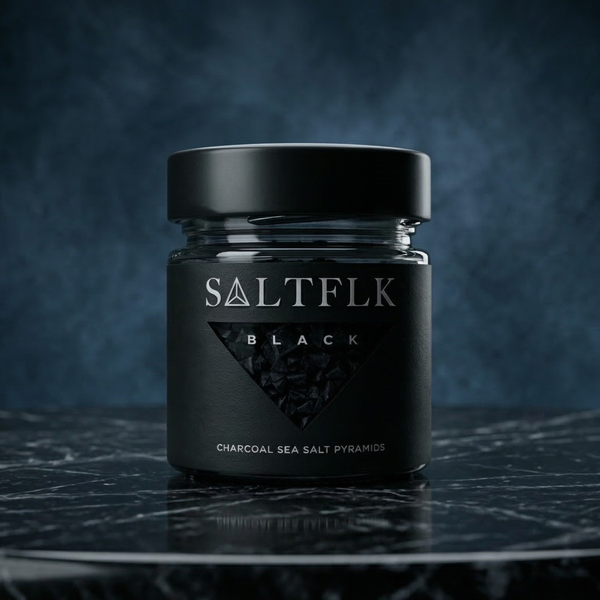 SALTFLK BLACK | Charcoal Sea Salt Pyramids